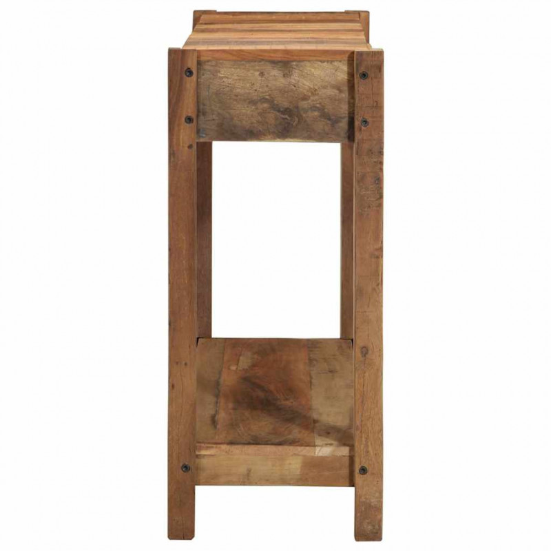 Konsola Brązowy 107 x 33 x 76 cm Lite Drewno Recyklingowe