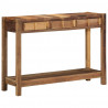 Konsola Brązowy 107 x 33 x 76 cm Lite Drewno Recyklingowe