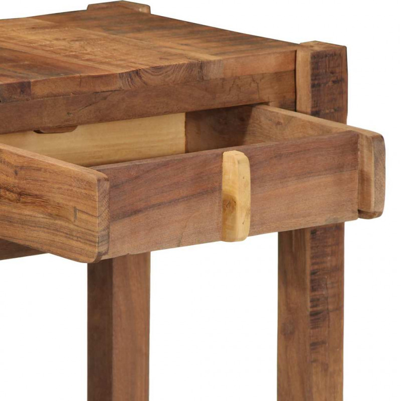 Konsola Brązowy 107 x 33 x 76 cm Lite Drewno Recyklingowe