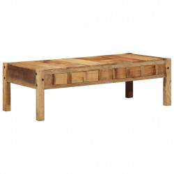 Stolik kawowy Brązowy 110 x 54 x 35 cm Lite Drewno Recyklingowe