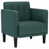Sofa Fotel z Podłokietnikami Ciemnozielony 53 cm Tkanina