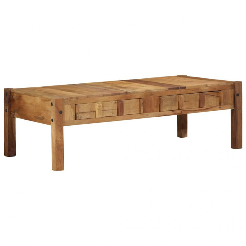 Stolik kawowy Brązowy 110 x 54 x 35 cm Lite Drewno Recyklingowe