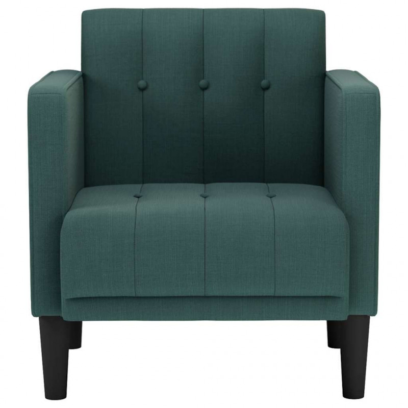 Sofa Fotel z Podłokietnikami Ciemnozielony 53 cm Tkanina