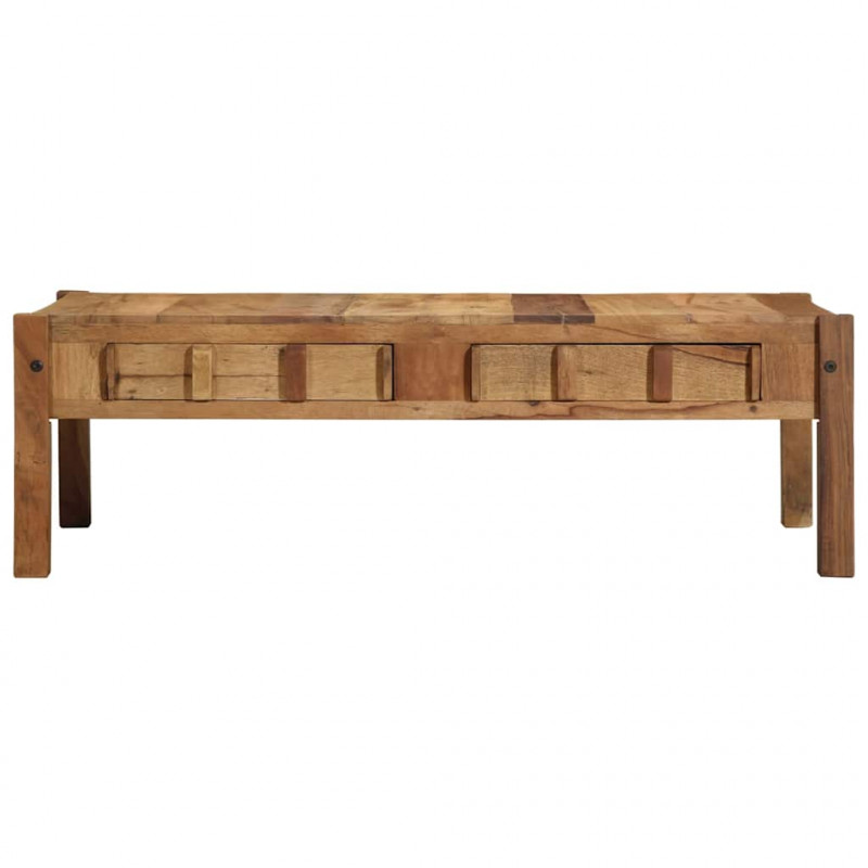 Stolik kawowy Brązowy 110 x 54 x 35 cm Lite Drewno Recyklingowe