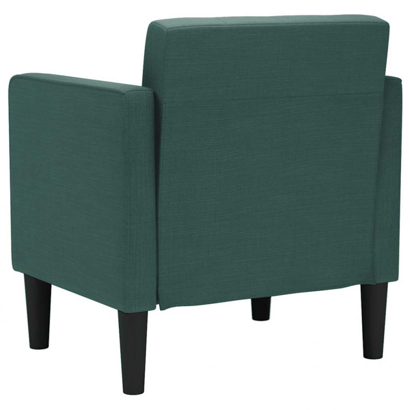 Sofa Fotel z Podłokietnikami Ciemnozielony 53 cm Tkanina
