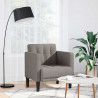 Sofa Fotel z Podłokietnikami Taupe 53 cm Tkanina