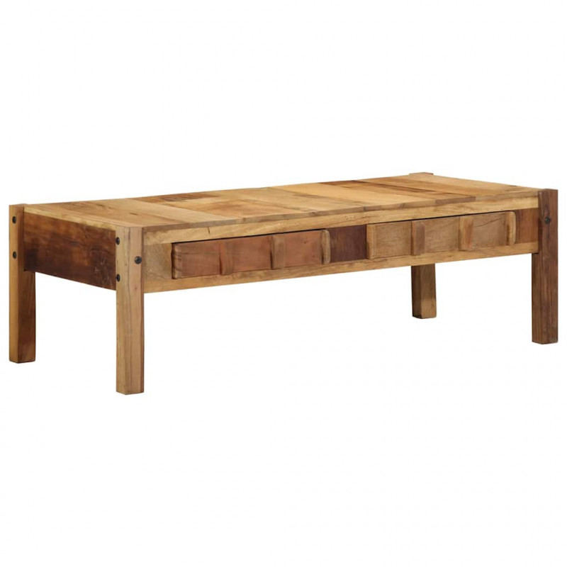 Stolik kawowy Brązowy 110 x 54 x 35 cm Lite Drewno Recyklingowe
