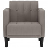 Sofa Fotel z Podłokietnikami Taupe 53 cm Tkanina
