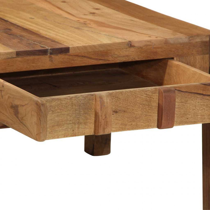 Stolik kawowy Brązowy 110 x 54 x 35 cm Lite Drewno Recyklingowe