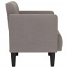 Sofa Fotel z Podłokietnikami Taupe 53 cm Tkanina