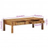 Stolik kawowy Brązowy 110 x 54 x 35 cm Lite Drewno Recyklingowe