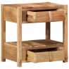 Stolik końcowy Brązowy 43 x 32 x 46 cm Lite Drewno Recyklingowe