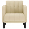 Sofa Fotel z Podłokietnikami Kremowy 53 cm Tkanina