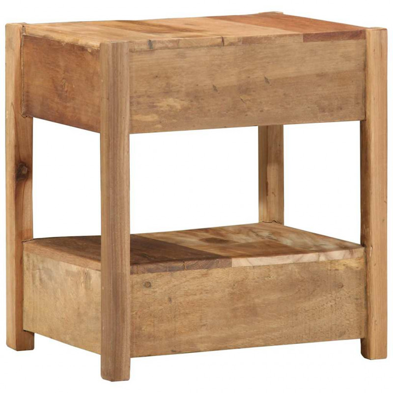 Stolik końcowy Brązowy 43 x 32 x 46 cm Lite Drewno Recyklingowe