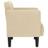 Sofa Fotel z Podłokietnikami Kremowy 53 cm Tkanina