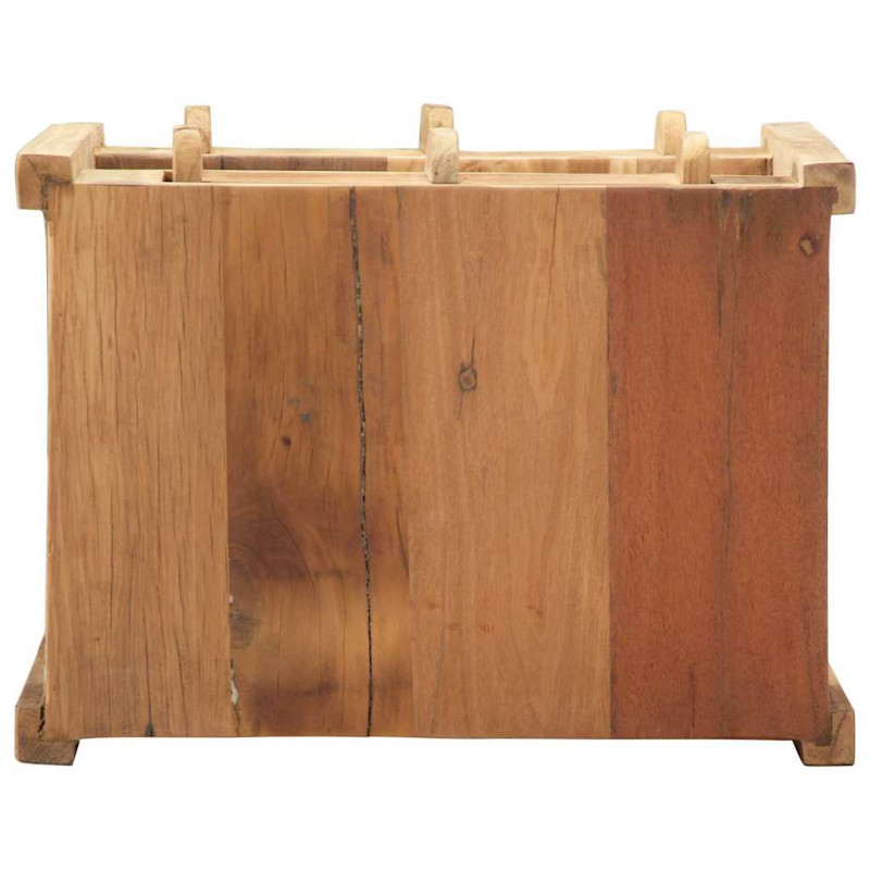 Stolik końcowy Brązowy 43 x 32 x 46 cm Lite Drewno Recyklingowe