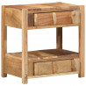 Stolik końcowy Brązowy 43 x 32 x 46 cm Lite Drewno Recyklingowe