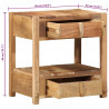 Stolik końcowy Brązowy 43 x 32 x 46 cm Lite Drewno Recyklingowe