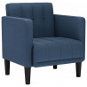 Sofa Fotel z Podłokietnikami Niebieski 53 cm Tkanina