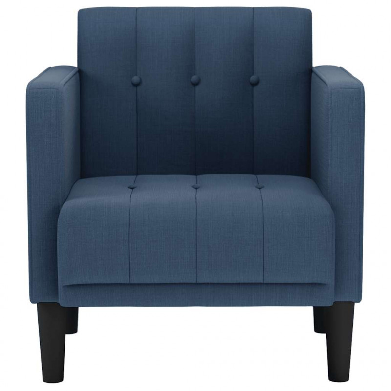 Sofa Fotel z Podłokietnikami Niebieski 53 cm Tkanina