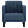 Sofa Fotel z Podłokietnikami Niebieski 53 cm Tkanina
