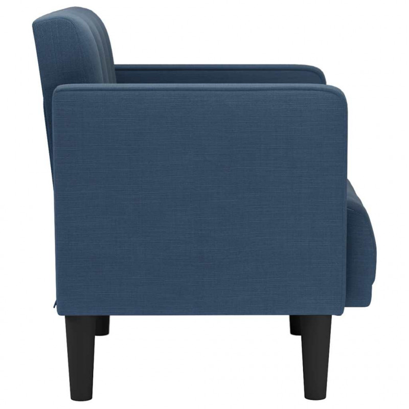 Sofa Fotel z Podłokietnikami Niebieski 53 cm Tkanina