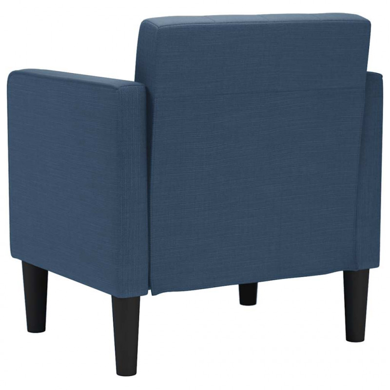 Sofa Fotel z Podłokietnikami Niebieski 53 cm Tkanina
