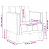 Sofa Fotel z Podłokietnikami Niebieski 53 cm Tkanina