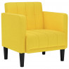 Sofa Fotel z Podłokietnikami Jasnożółty 53 cm Tkanina