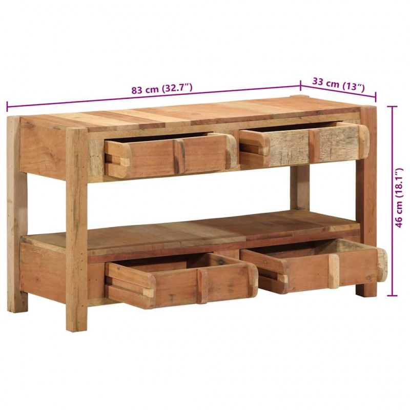 Szafka pod telewizor z szufladą Brązowy 83 x 33 x 46 cm