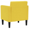 Sofa Fotel z Podłokietnikami Jasnożółty 53 cm Tkanina