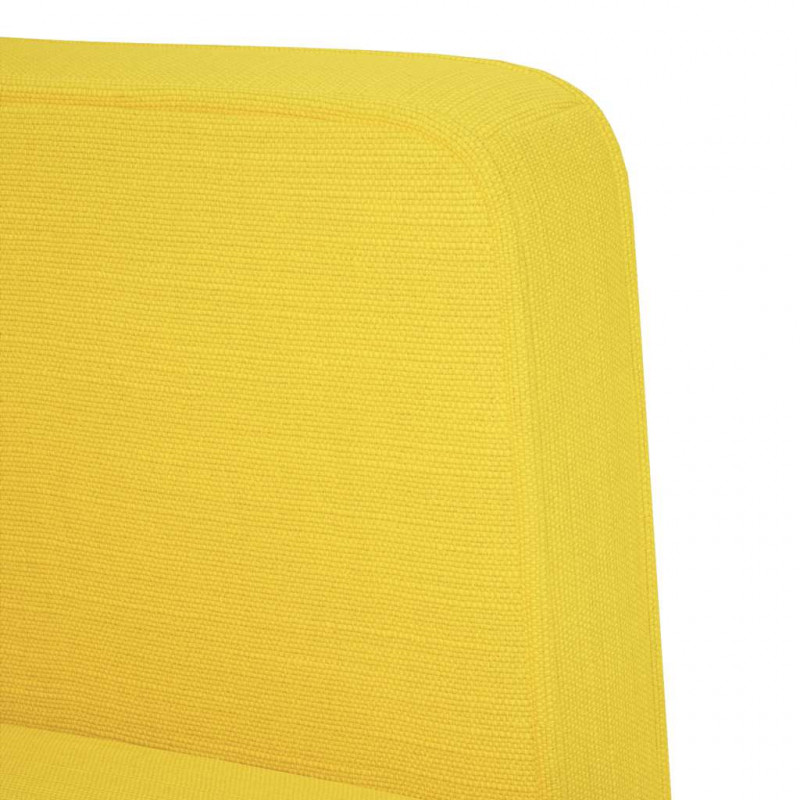 Sofa Fotel z Podłokietnikami Jasnożółty 53 cm Tkanina