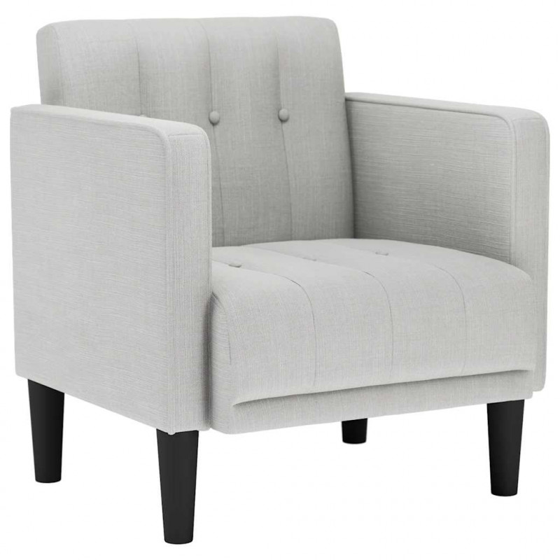 Sofa Fotel z Podłokietnikami Cloud Grey 53 cm Tkanina