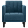 Sofa Fotel z Podłokietnikami Niebieski 53 cm Aksamit