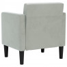 Sofa Fotel z Podłokietnikami Jasnoszary 53 cm Aksamit
