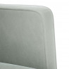 Sofa Fotel z Podłokietnikami Jasnoszary 53 cm Aksamit