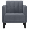 Sofa Fotel z Podłokietnikami Ciemnoszary 53 cm Aksamit