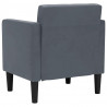 Sofa Fotel z Podłokietnikami Ciemnoszary 53 cm Aksamit