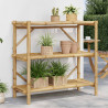 Regał z 3 półkami, 100x40x90 cm, bambusowy