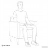 Sofa Fotel z Podłokietnikami Wino Czerwone 53 cm Aksamit