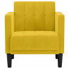 Sofa Fotel z Podłokietnikami Żółty 53 cm Aksamit