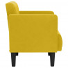 Sofa Fotel z Podłokietnikami Żółty 53 cm Aksamit