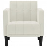 Sofa Fotel z Podłokietnikami Kremowy 53 cm Aksamit
