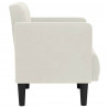 Sofa Fotel z Podłokietnikami Kremowy 53 cm Aksamit