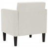Sofa Fotel z Podłokietnikami Kremowy 53 cm Aksamit