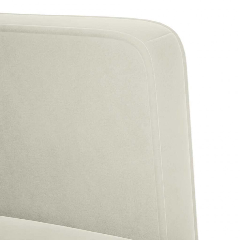 Sofa Fotel z Podłokietnikami Kremowy 53 cm Aksamit