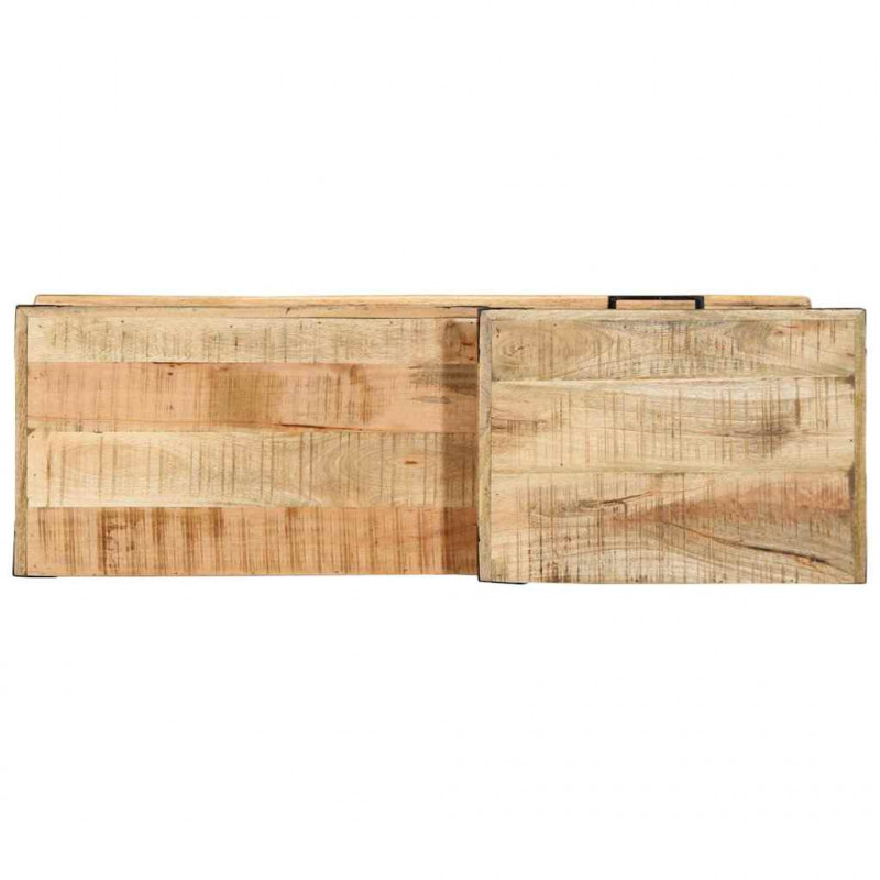ławka z szufladą Brązowy 110 x 35 x 50 cm Surowy mango