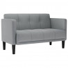 Sofa dwuosobowa Jasnoszara 111 cm Tkanina