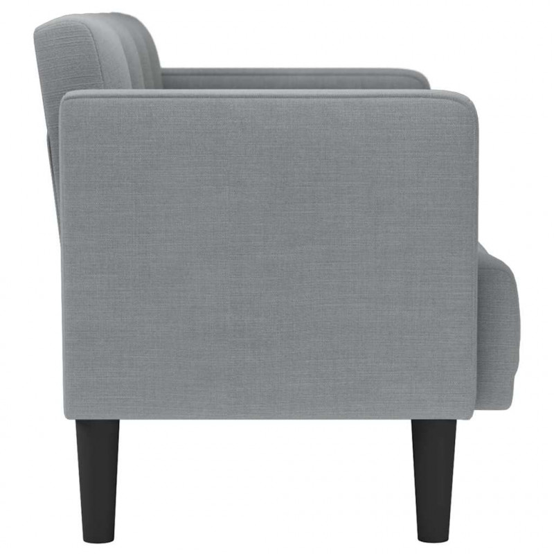 Sofa dwuosobowa Jasnoszara 111 cm Tkanina