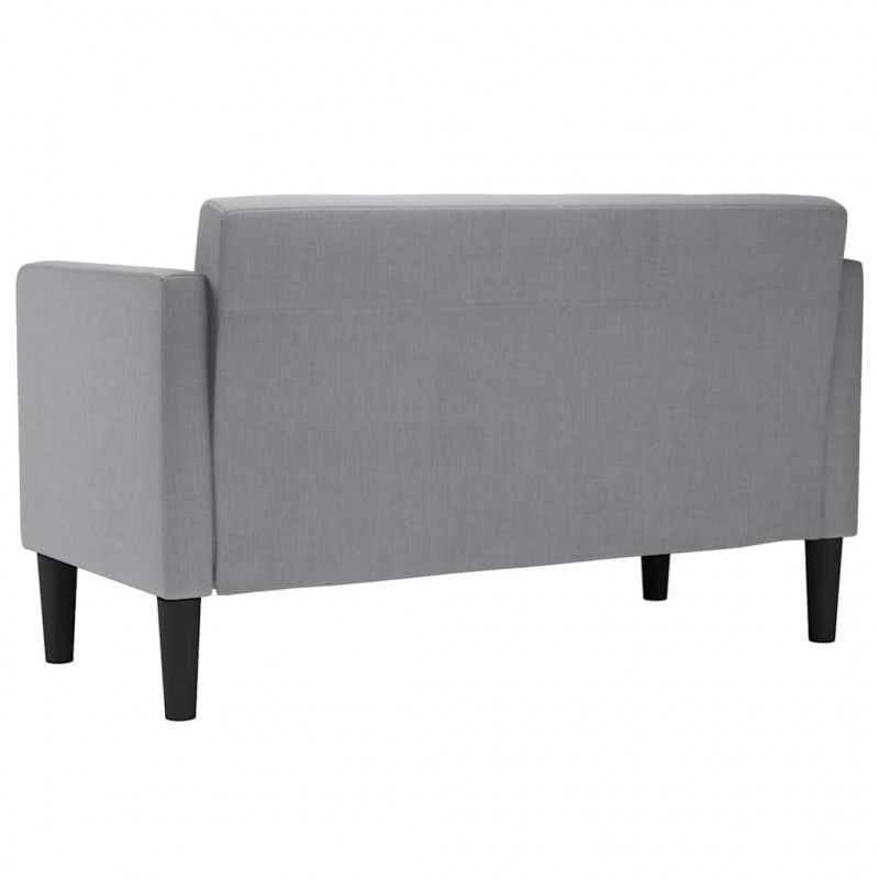 Sofa dwuosobowa Jasnoszara 111 cm Tkanina